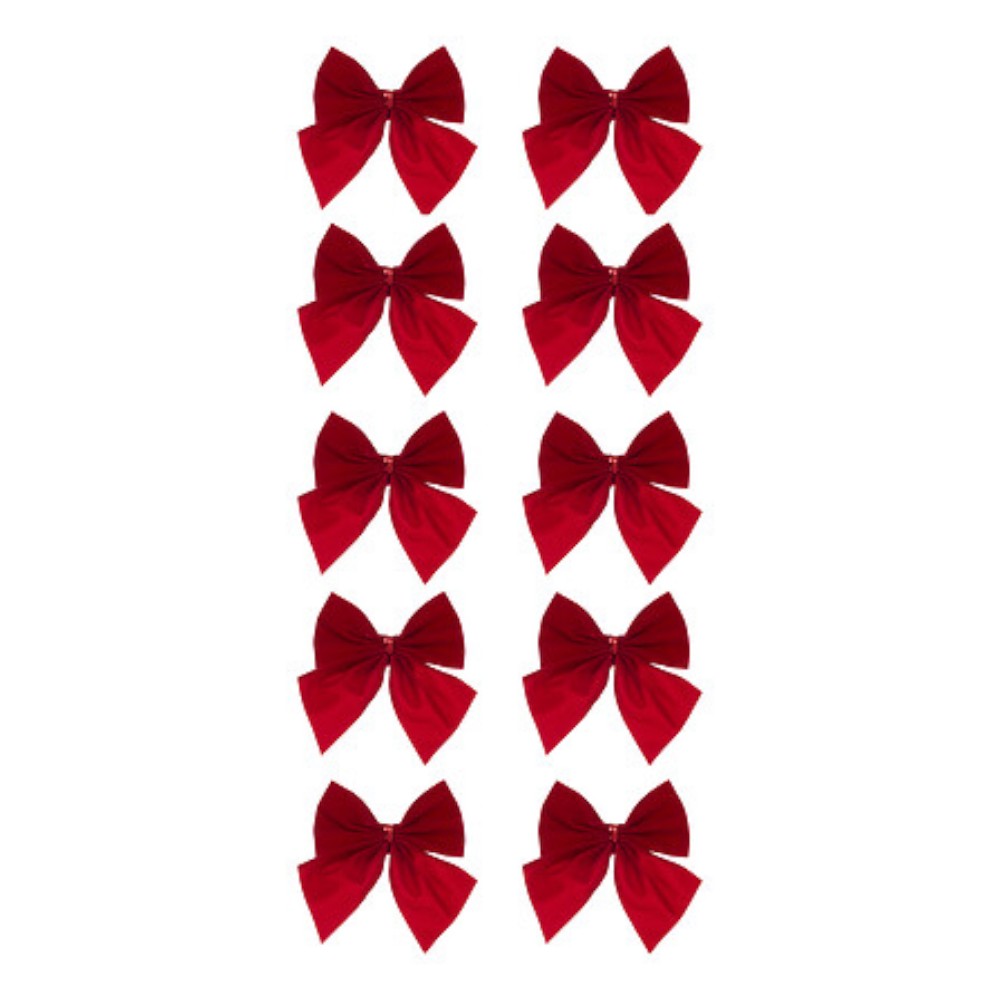 set-of-10-mini-bows-height-8-cm-red-velvet