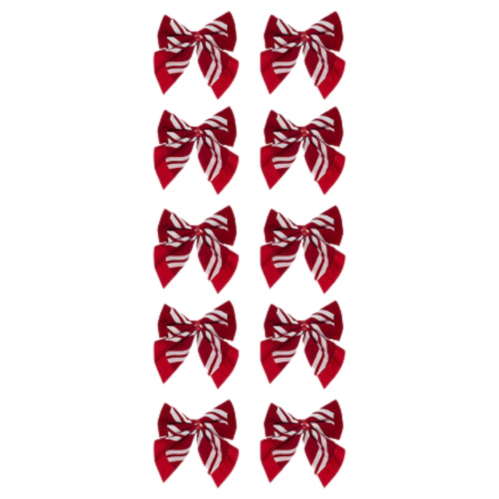 set-of-10-mini-striped-velvet-christmas-bows-red-8cm