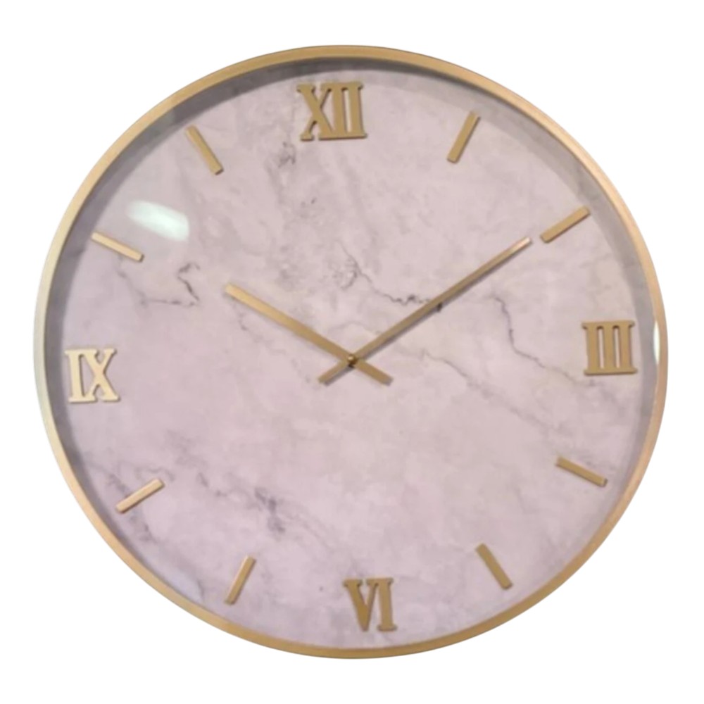 atmosphera-nathalie-plastic-wall-clock-beige-29-cm