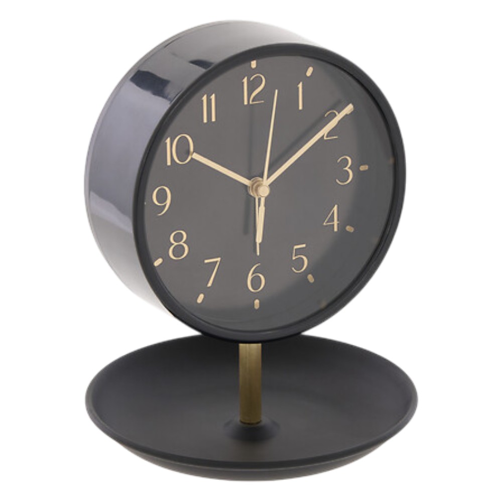 atmosphera-dany-alarm-clock-with-storage-tray-assorted-17-cm