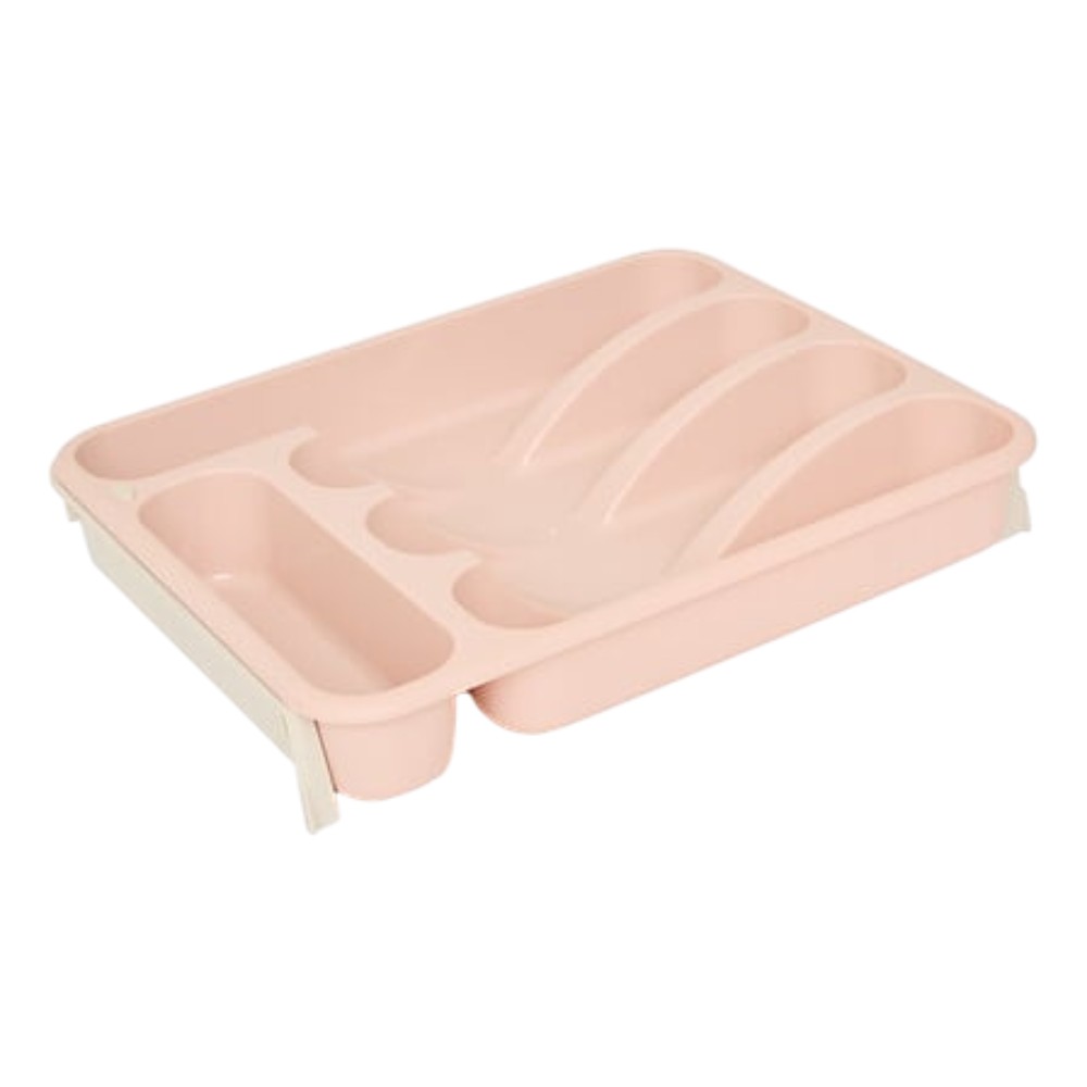 5five-extendable-polypropylene-6-compartment-cutlery-rack-pink