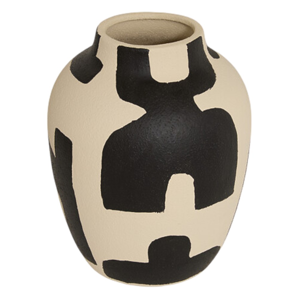 atmosphera-nyer-ceramic-vase-black-white-pattern-31-5-cm