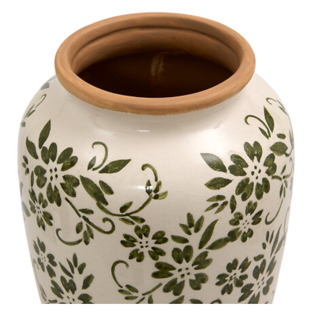 atmosphera-japo-hand-painted-ceramic-vase-light-green-floral-19-cm