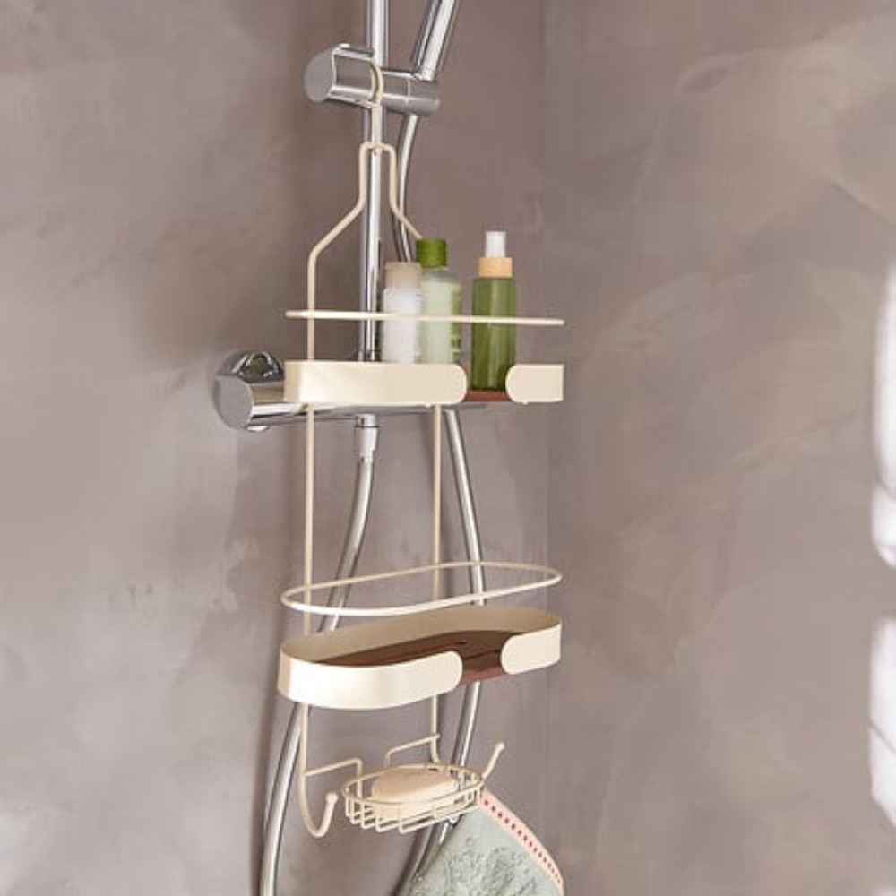 argiléo-2-tier-hanging-shower-caddy-beige-64cm