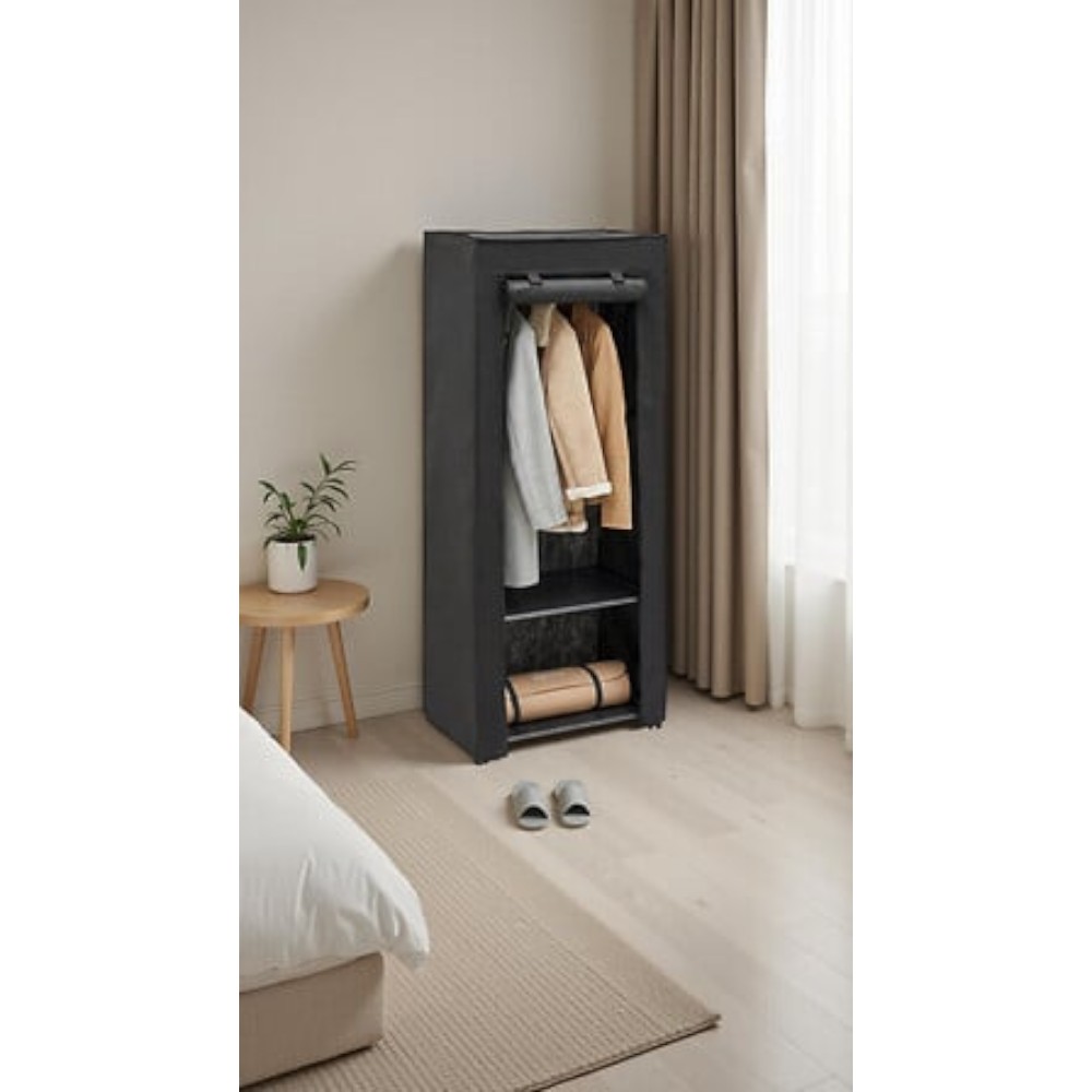 dressy-fabric-wardrobe-with-hanging-rail-and-shelf