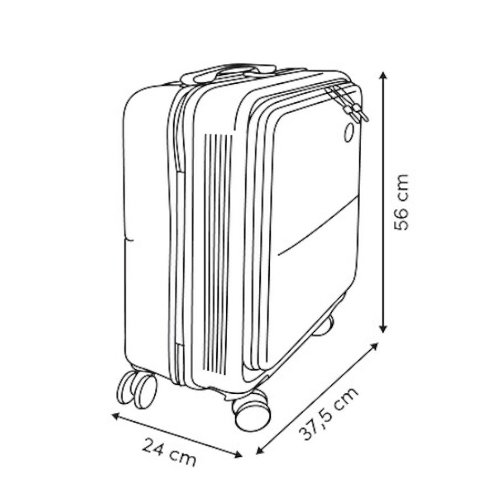 front-opening-cabin-suitcase-with-8-wheels-40-l-black