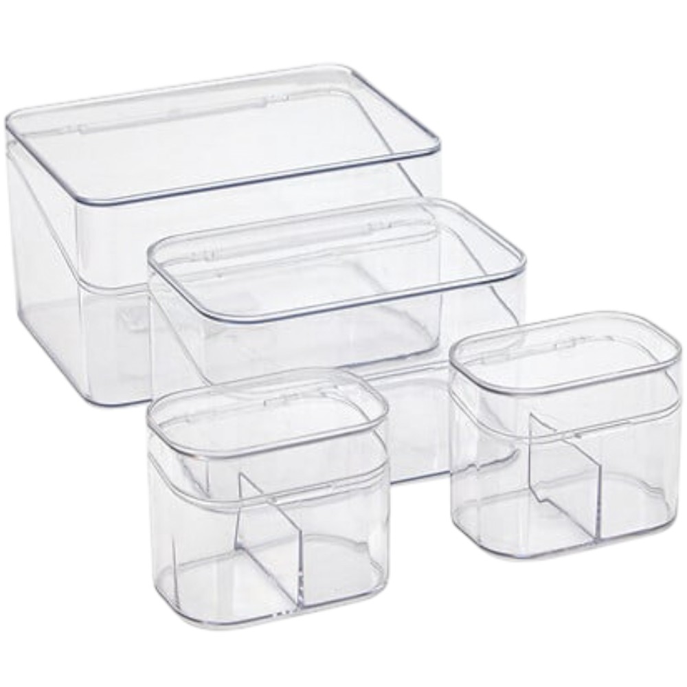 5five-set-of-4-stackable-bathroom-organisers-clear-pet