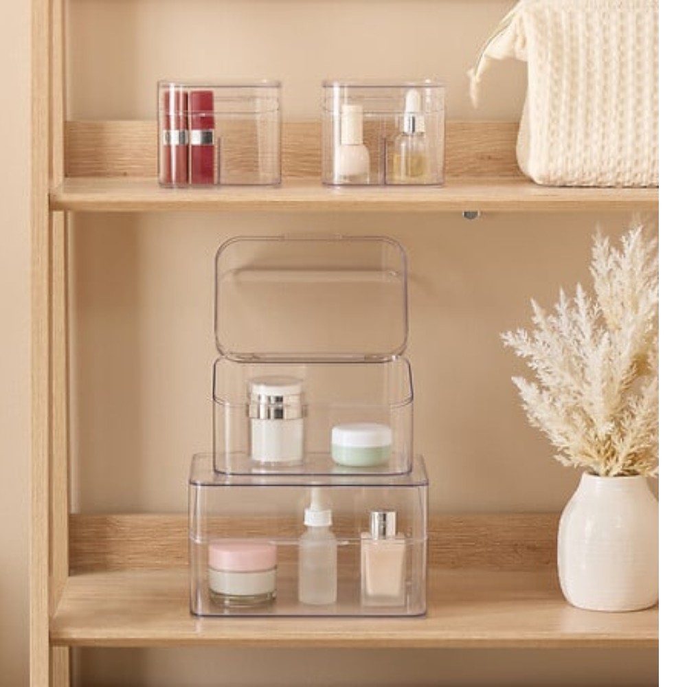 5five-set-of-4-stackable-bathroom-organisers-clear-pet