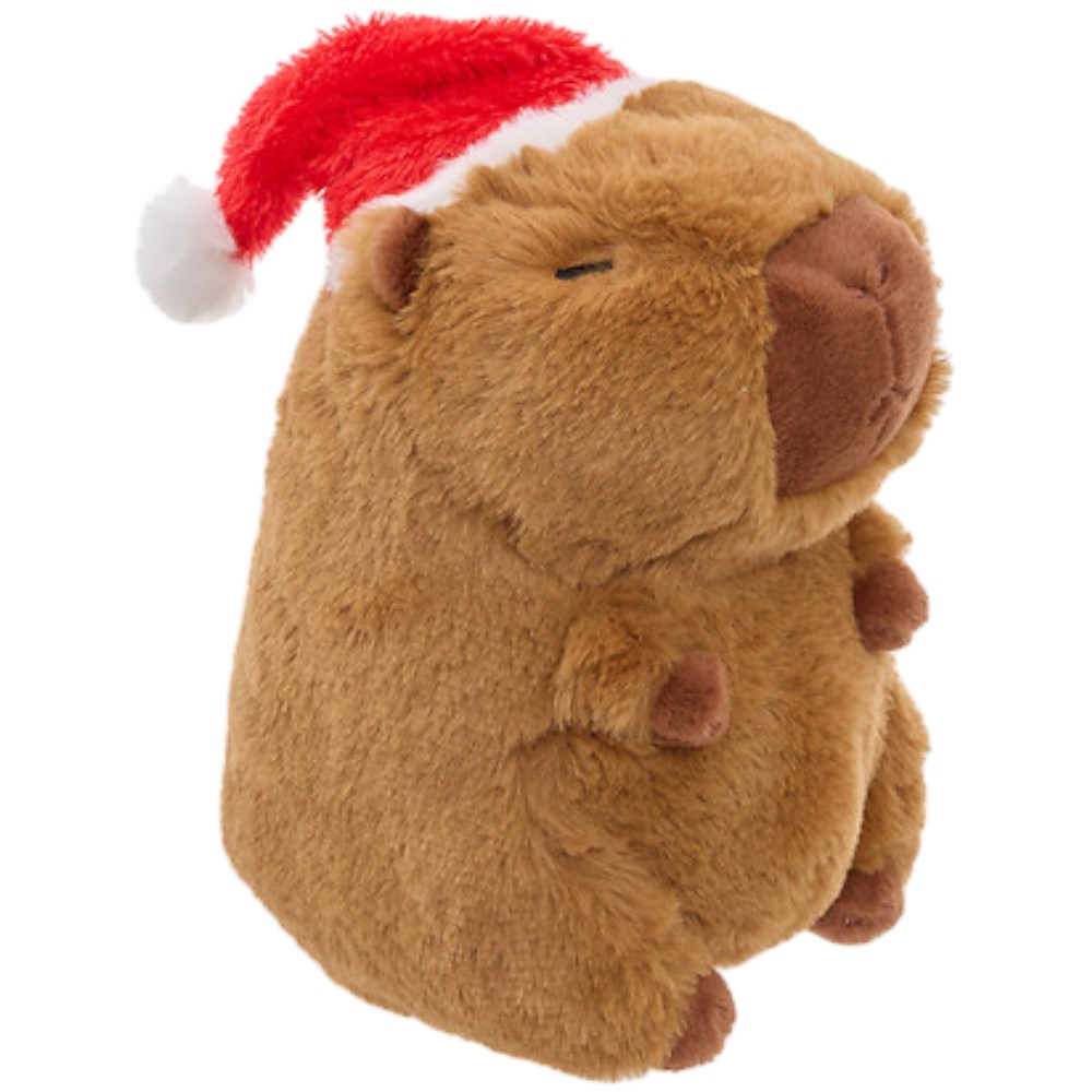 christmas-capybara-plush-soft-toy-with-santa-hat-21cm