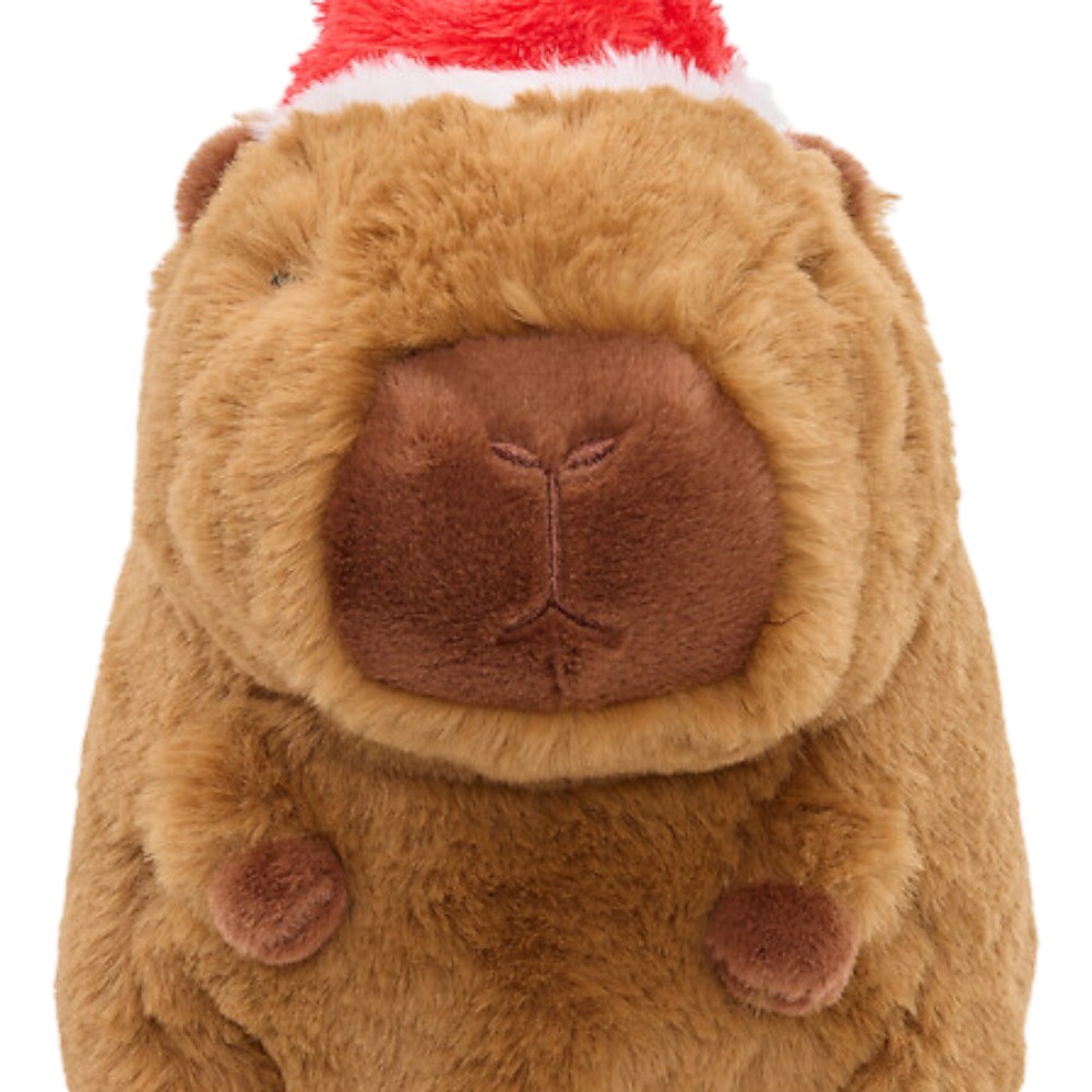 christmas-capybara-plush-soft-toy-with-santa-hat-21cm