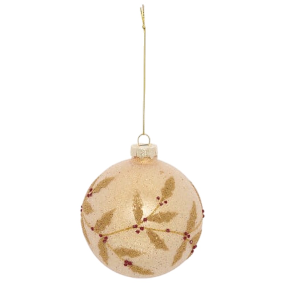 christmas-holly-berry-glass-bauble-gold-ø8cm