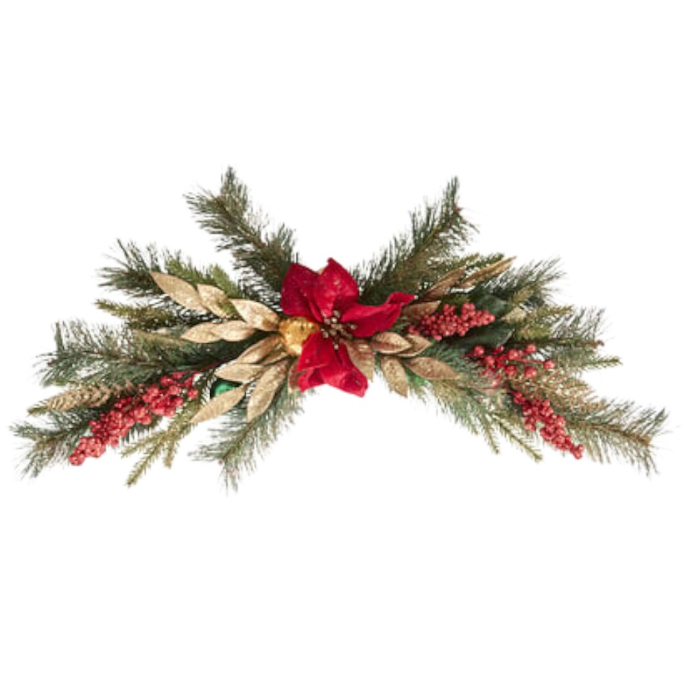 poinsettia-christmas-branch-hanging-decoration-green-red-75-cm