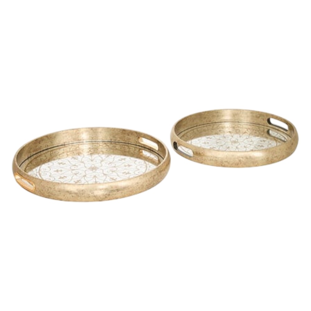 atmosphera-zora-round-decorative-tray-set-of-2-glass-gold