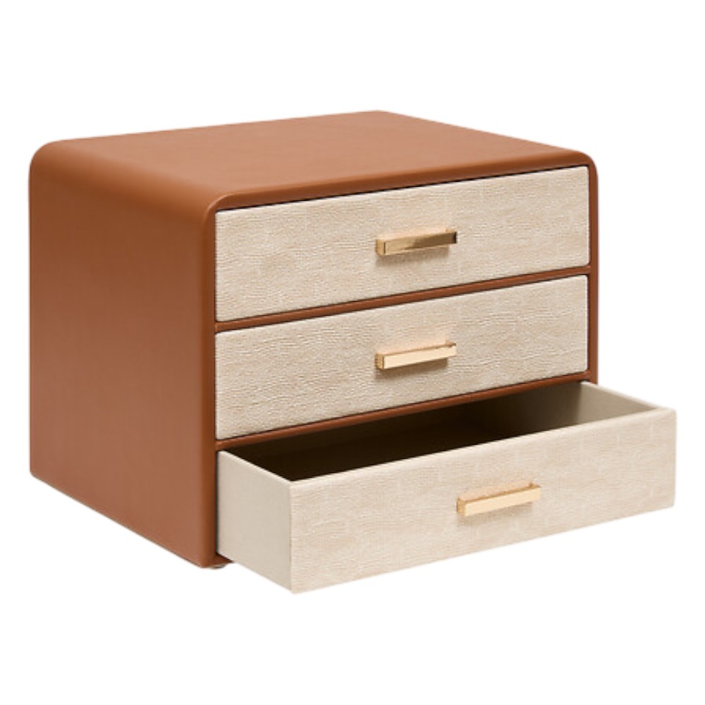 whiskey-decorative-storage-box-with-3-drawers-camel