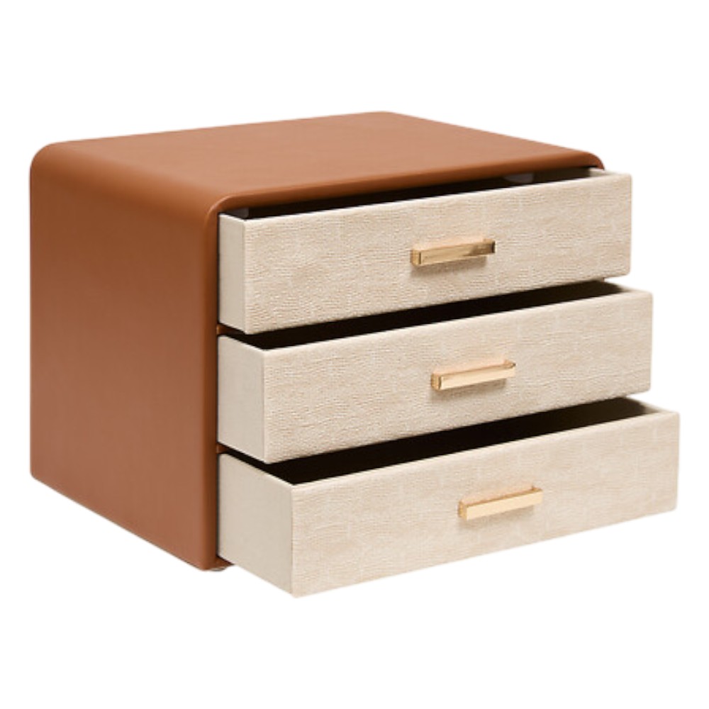 whiskey-decorative-storage-box-with-3-drawers-camel