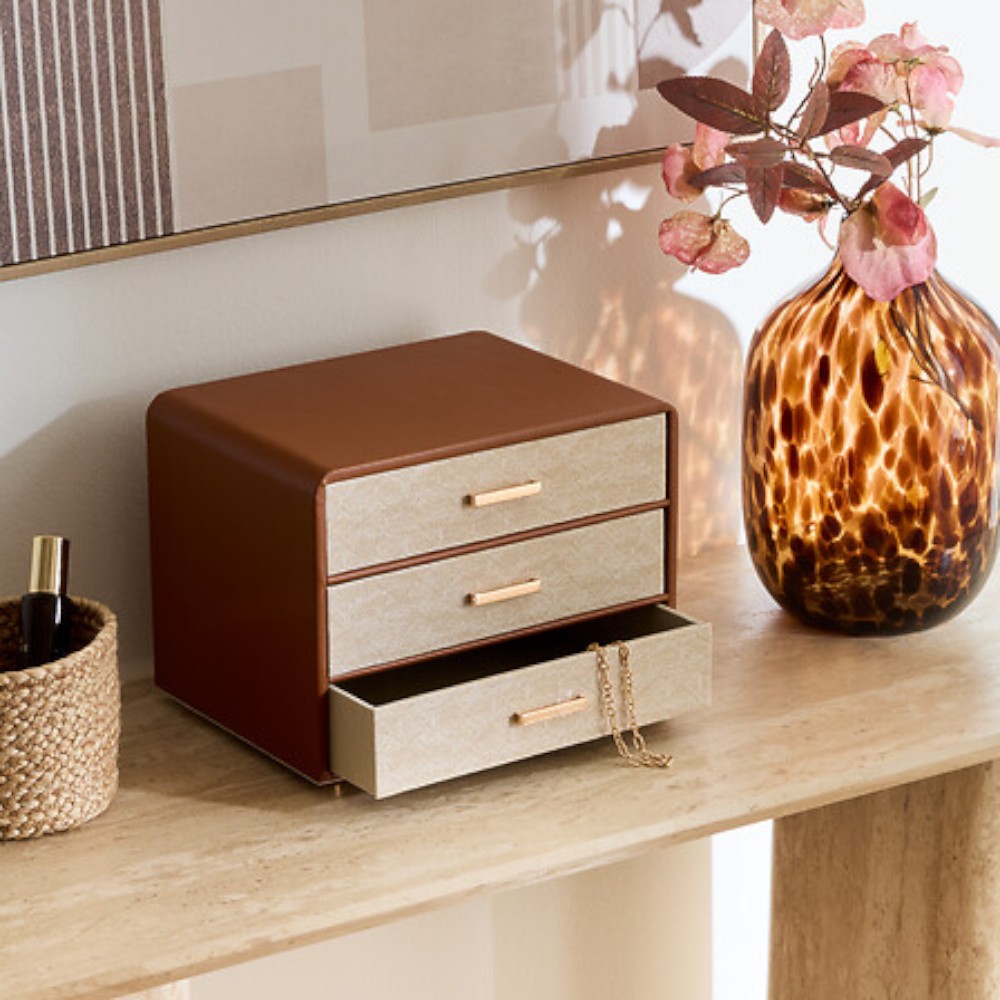whiskey-decorative-storage-box-with-3-drawers-camel