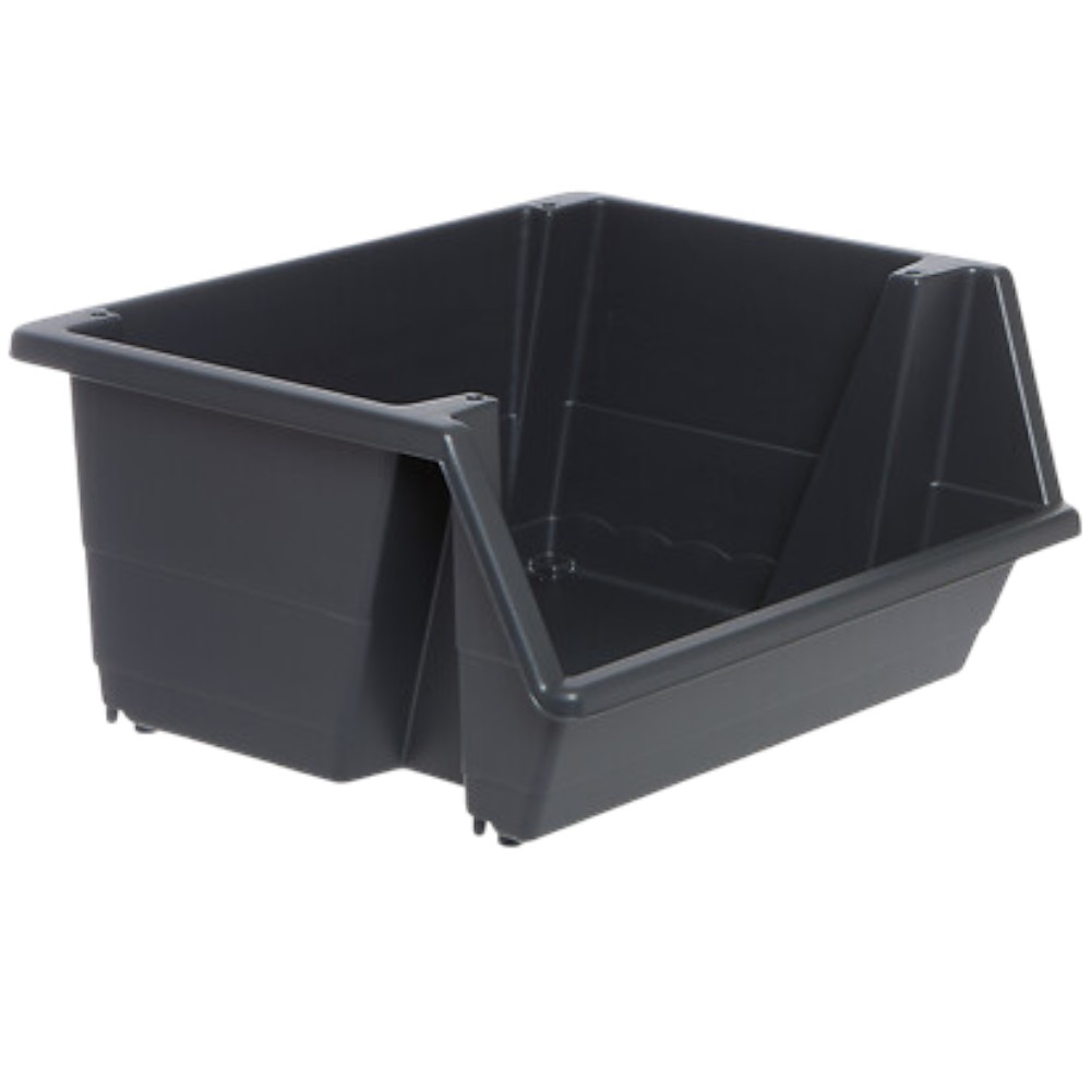 5five-essentials-3-tier-stackable-storage-bin-tower-black-66cm