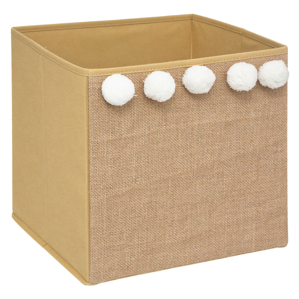 atmosphera-children-pompom-jute-storage-basket-29cm-x-29cm