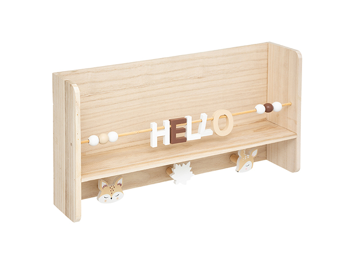 hello-forest-animals-design-pine-wood-shelf-for-children