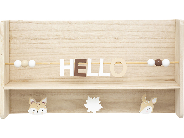 hello-forest-animals-design-pine-wood-shelf-for-children