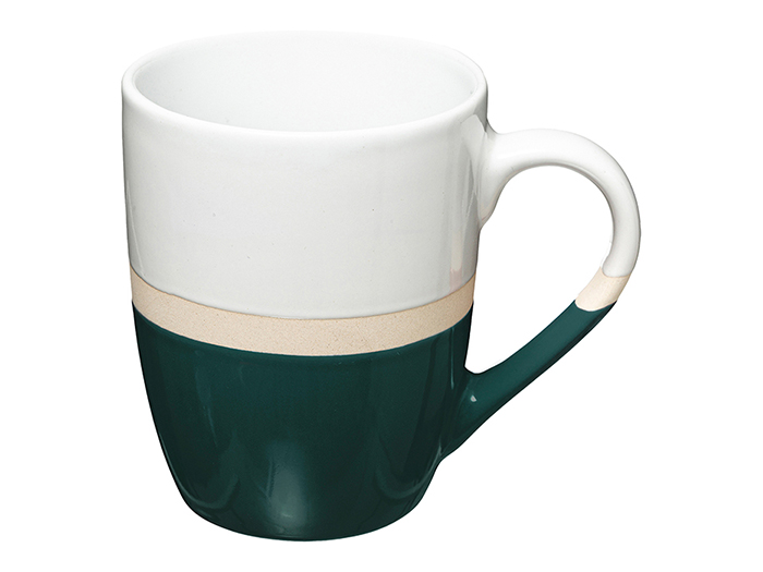sofia-earthenware-mug-duo-tone-emerald-green-with-beige-33-cl