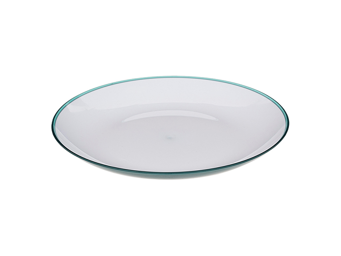 5five-polystyrene-flat-plate-with-petrol-blue-coloured-rim-25cm