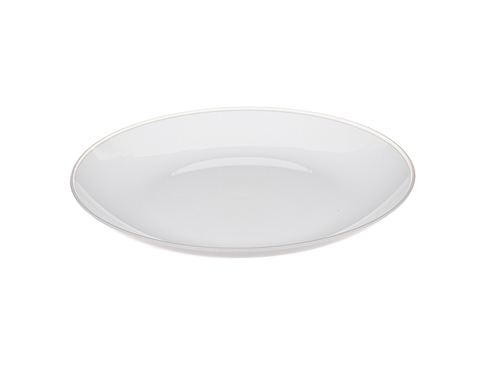 5five-polystyrene-flat-plate-with-white-coloured-rim-25cm