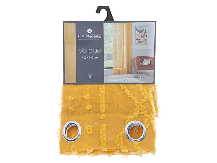 atmosphera-jac-sama-eyelet-net-polyester-curtain-ochre-yellow-140cm-x-240cm