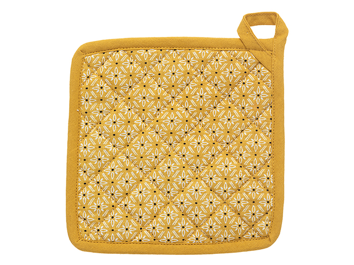 atmosphera-tikal-print-glove-and-pot-holder-set-mustard-yellow