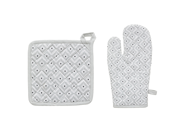 atmosphera-tikal-print-glove-and-pot-holder-set-grey