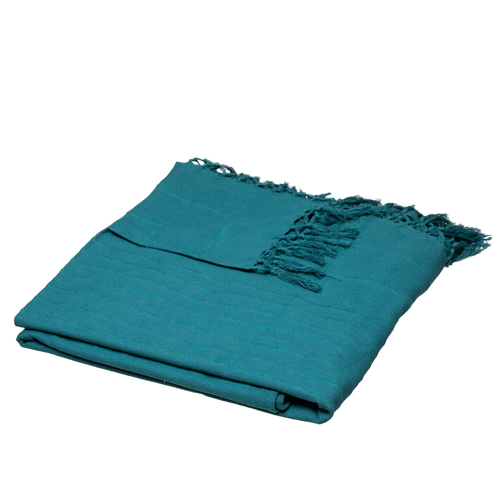 atmosphera-fringed-cotton-bedspread-peacock-blue-230cm-x-250cm