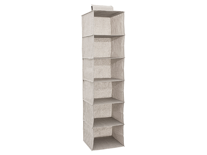 5five-cotton-mix-hanging-storage-organizer-beige-30cm-x-120cm