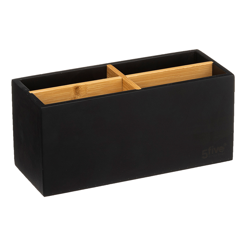 5five-natureo-storage-organizer-with-4-compartments-black