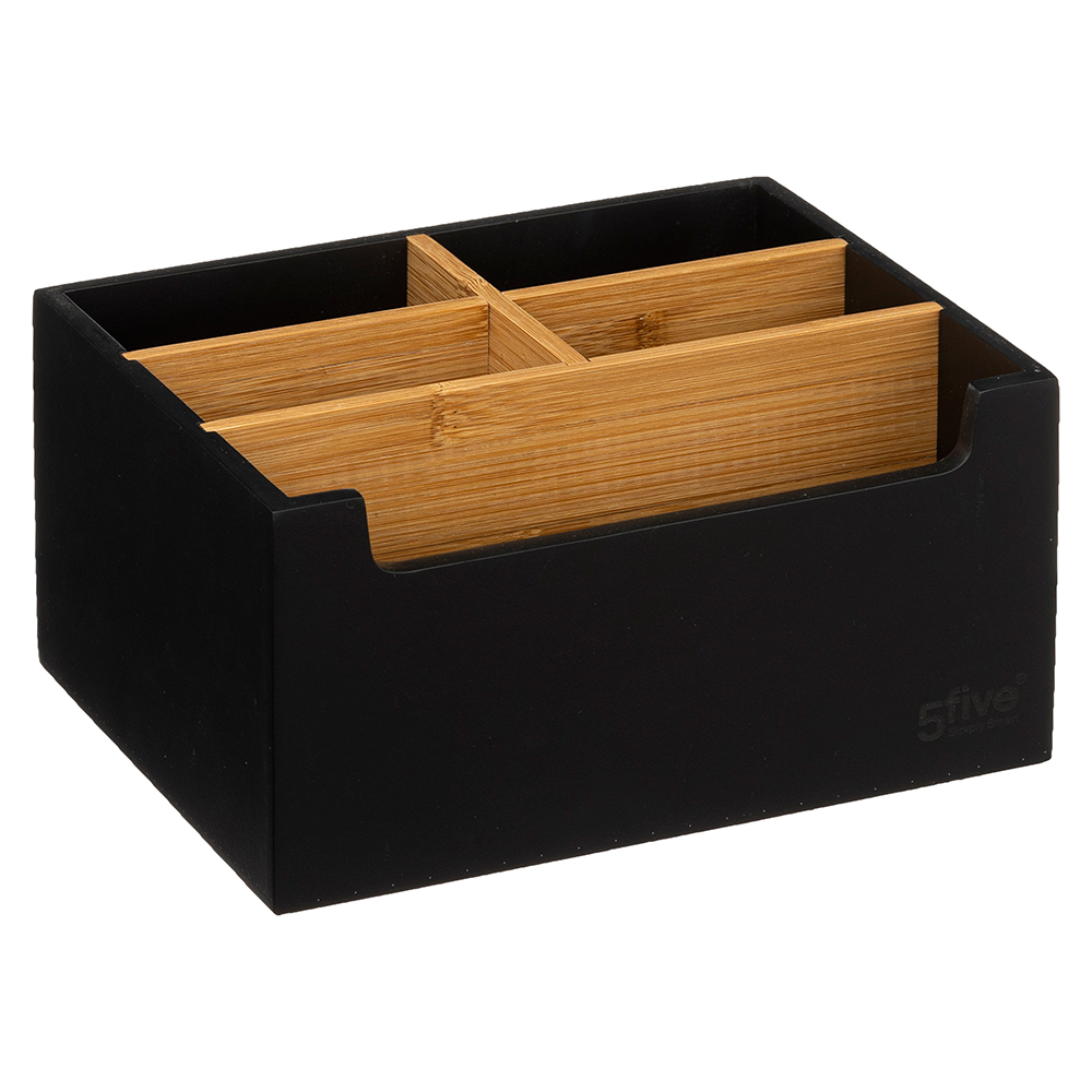 5five-natureo-storage-organizer-with-5-compartments-black