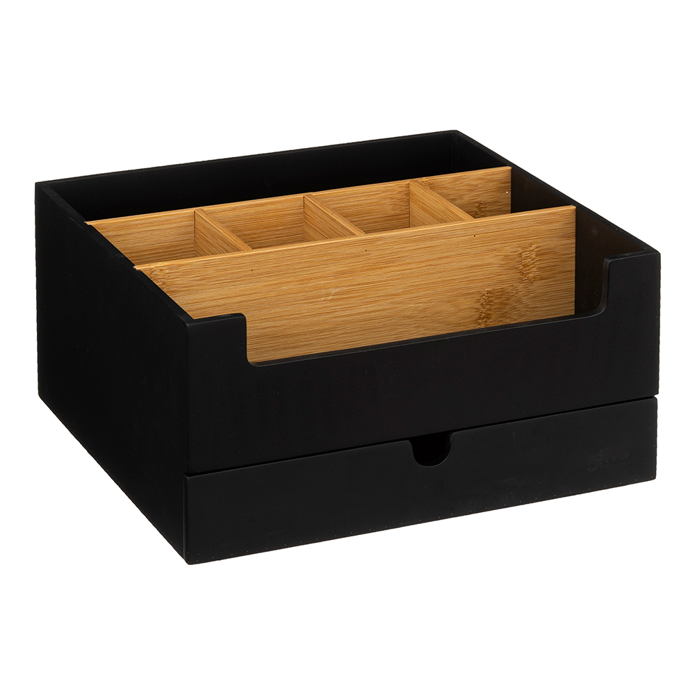 5five-natureo-storage-organizer-with-1-drawer-black-26-2cm