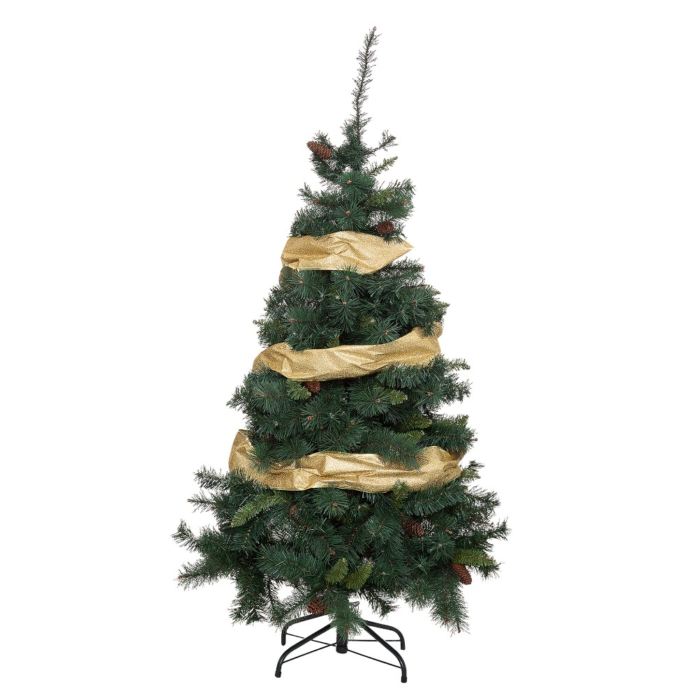 atmosphera-christmas-ribbon-garland-glitter-gold-12-cm-x-5-m