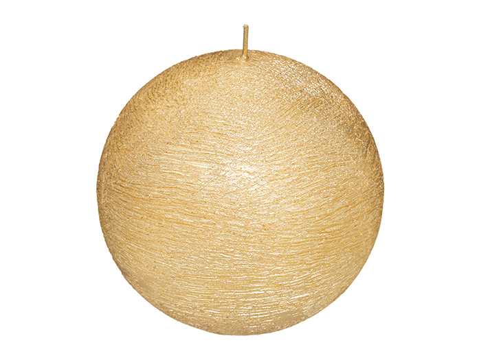 atmosphera-brushed-ball-shaped-candle-gold-10cm
