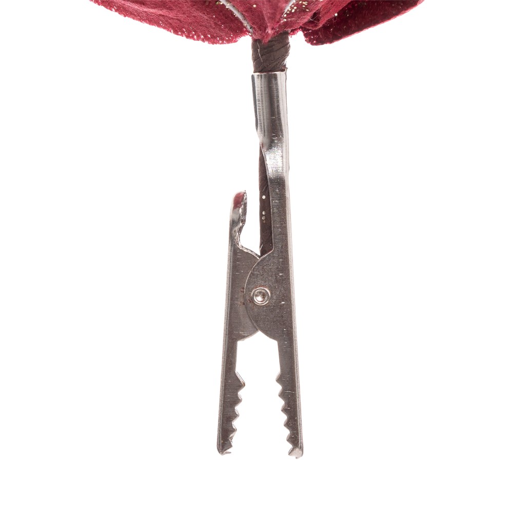 atmosphera-christmas-tree-clip-christmas-flower-dark-red-with-gold-25-cm