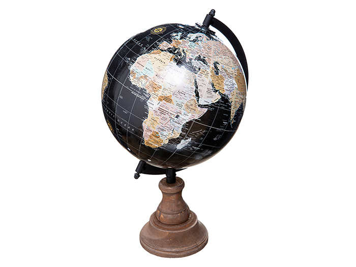 atmosphera-world-globe-with-wooden-base-black-32cm