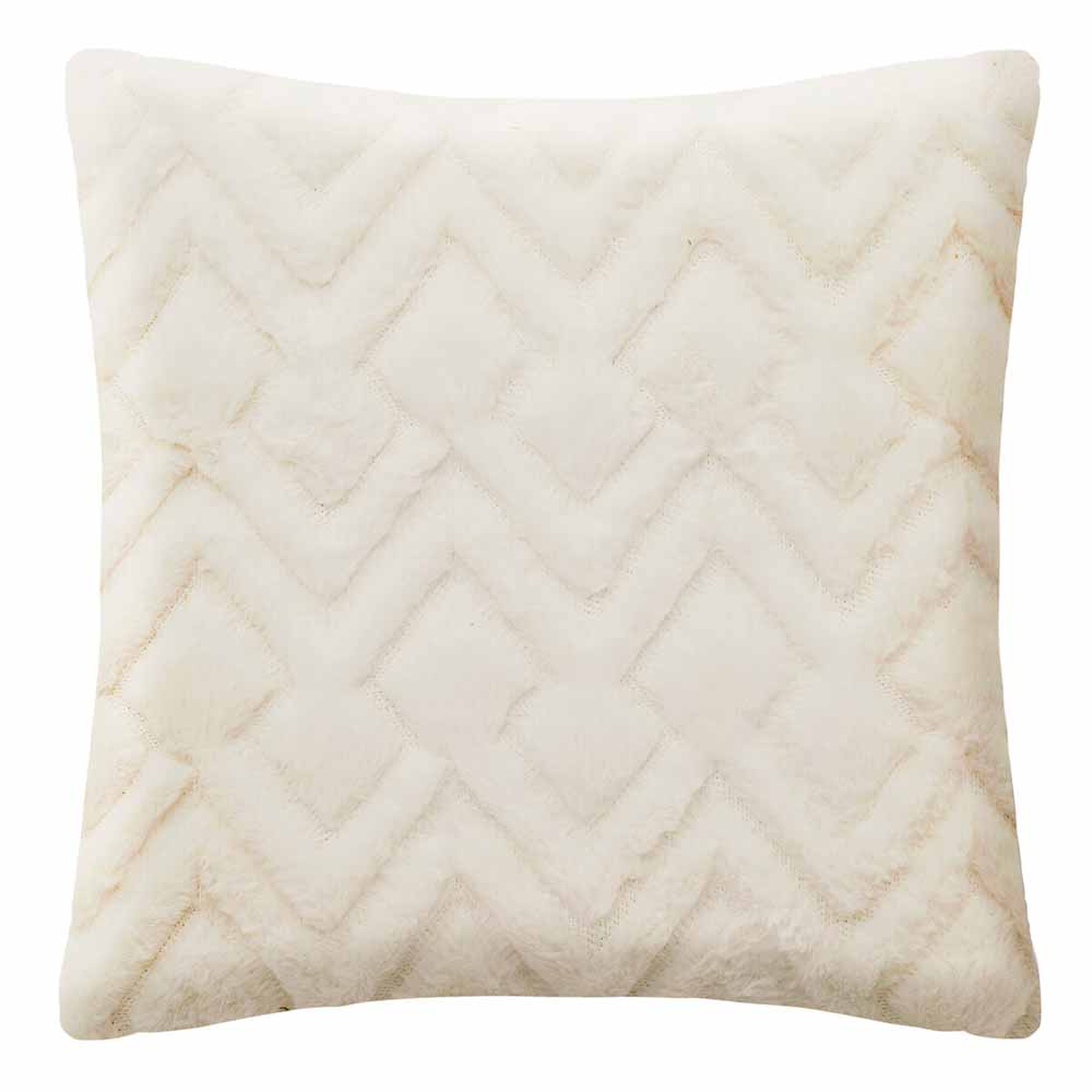 atmosphera-mara-embossed-artificial-fur-cushion-white-45cm-x-45cm