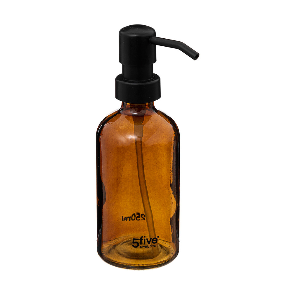 5five-tinted-glass-liquid-soap-dispenser-brown-250ml