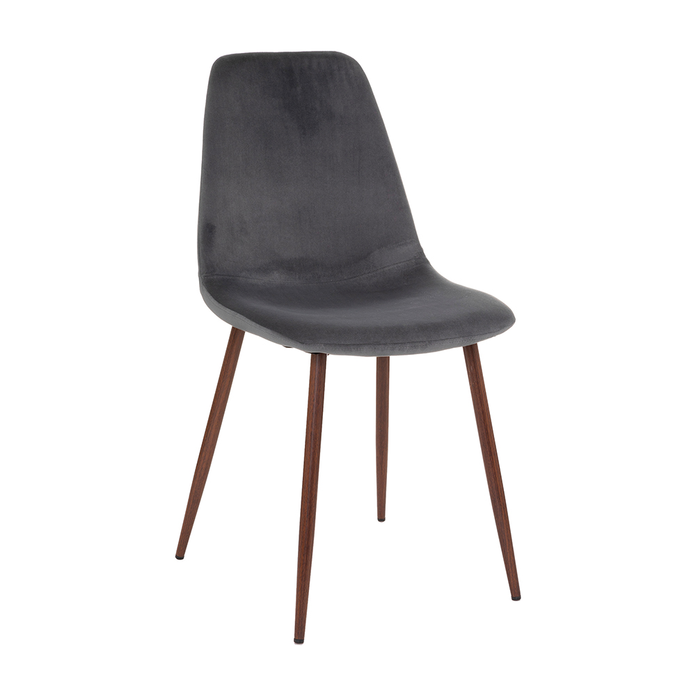 atmosphera-roka-velvet-dining-chair-with-walnut-legs-grey