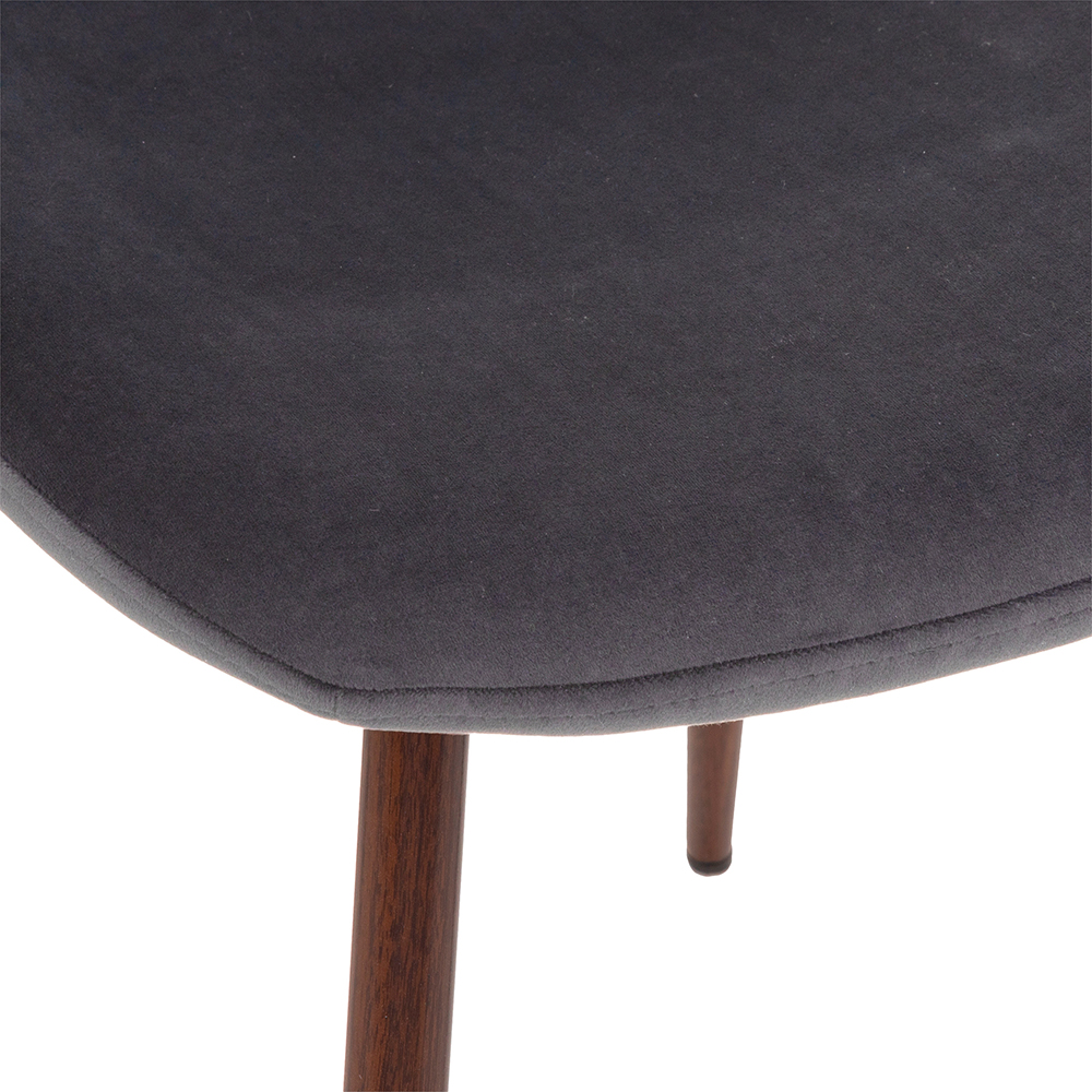 atmosphera-roka-velvet-dining-chair-with-walnut-legs-grey