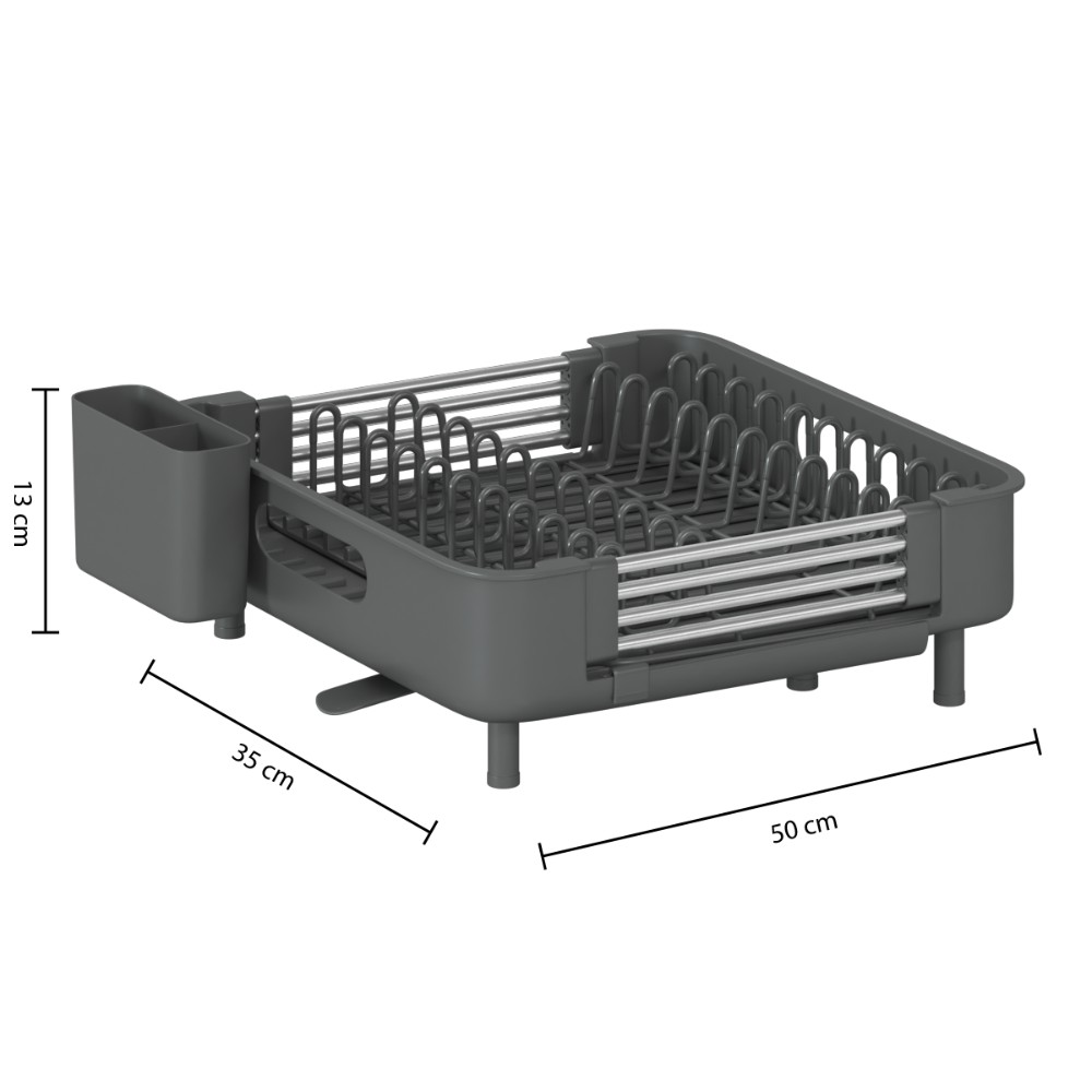 5five-etira-extendable-dish-rack-12-plates-grey