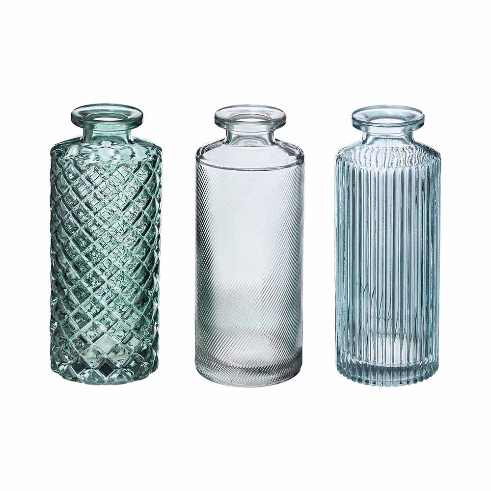 atmosphera-glass-flower-vase-set-of-3-pieces-blue