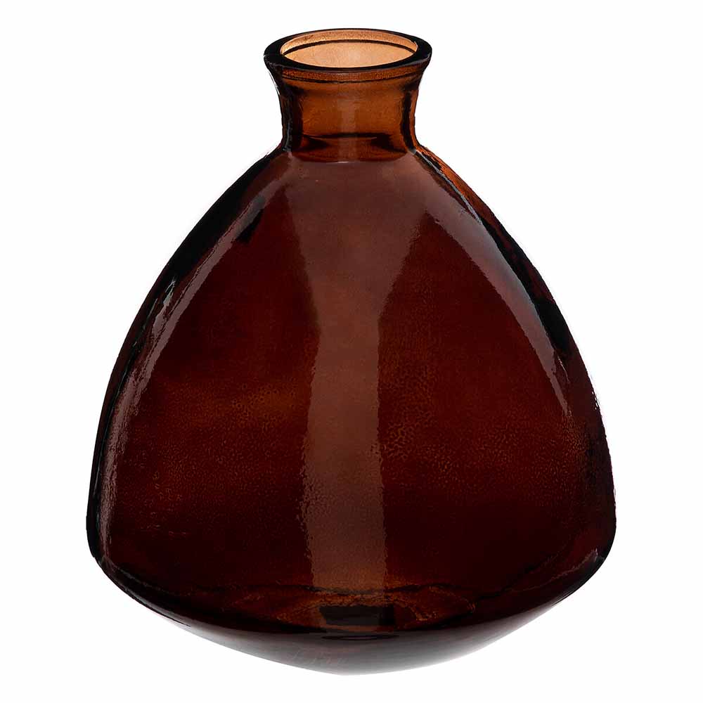 atmosphera-candy-recycled-glass-vase-brown-19cm