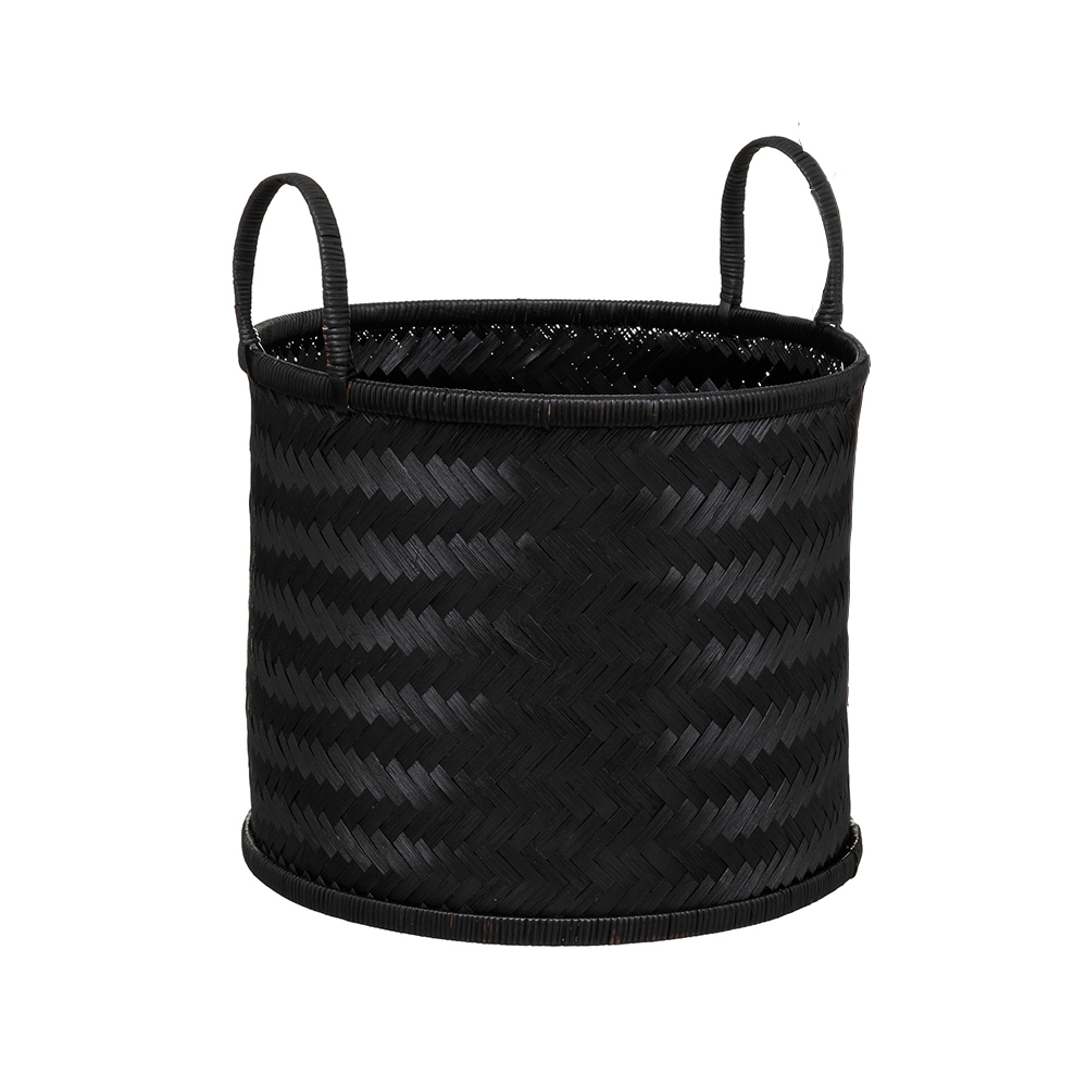 atmosphera-bamboo-storage-basket-black-40cm-x-35cm