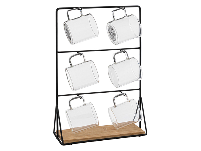 sg-secret-de-gourmet-mia-6-glass-coffee-cups-with-rack