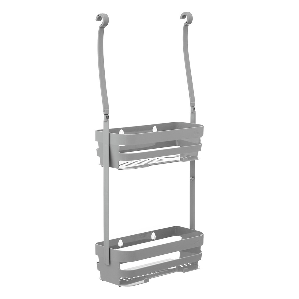 5five-2-tier-shower-caddy-rack-grey