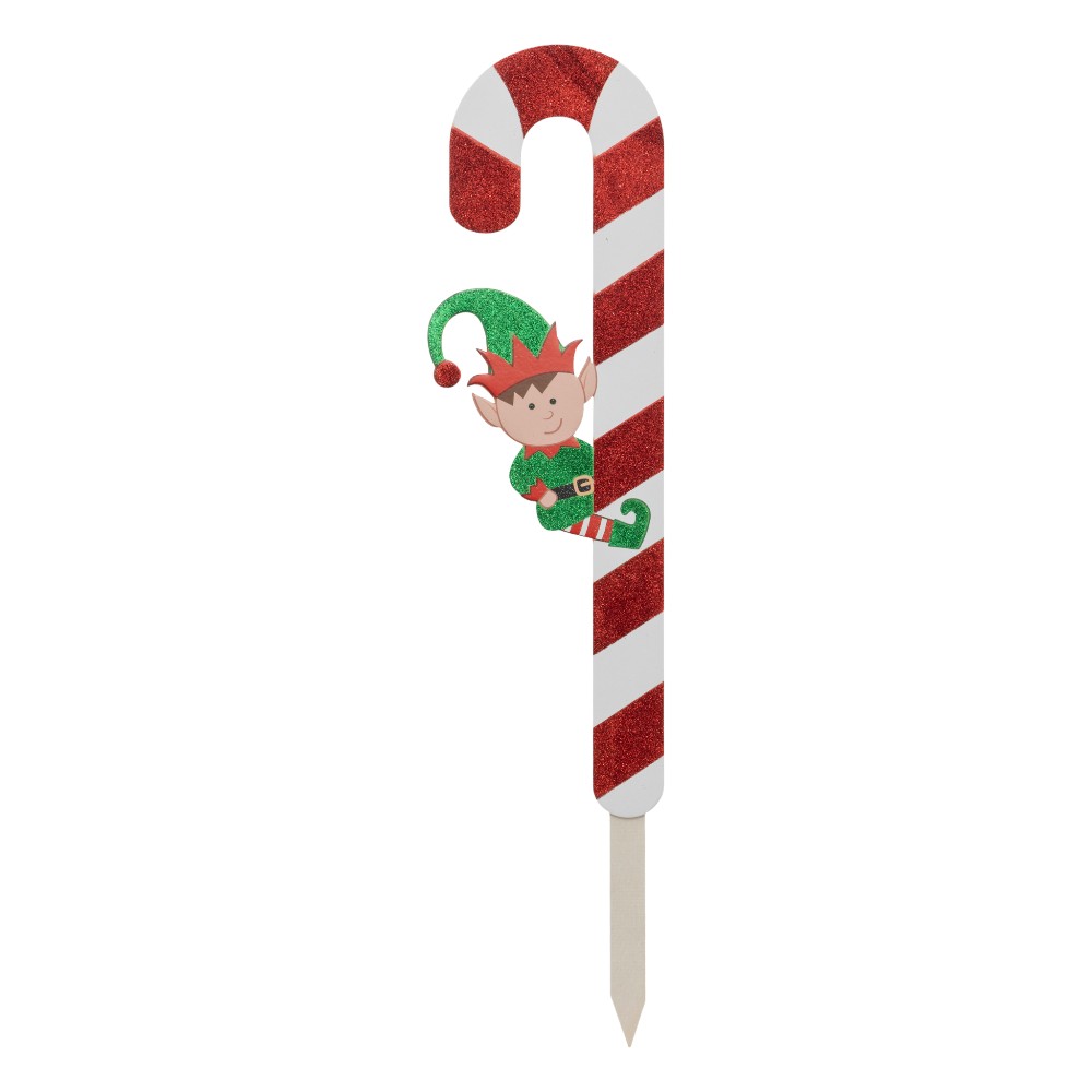atmosphera-christmas-sign-elf-on-candy-cane-wood-70-cm